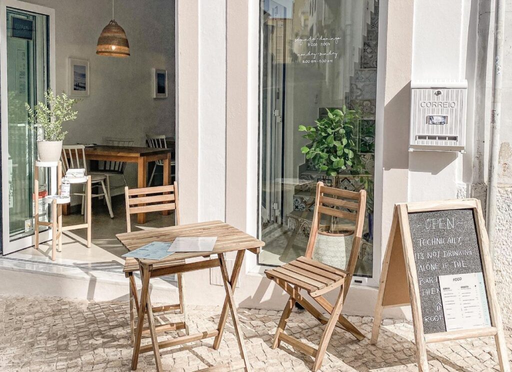 Downstairs cafe at Indigo bar